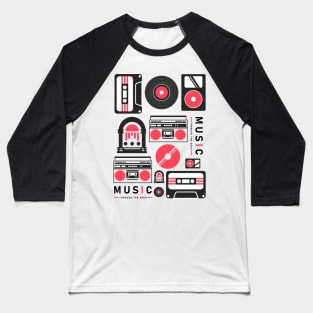 Music Through The Ages Baseball T-Shirt